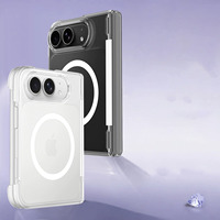 Étui de téléphone transparent mat ultra-fin, sensation de peau, charge sans fil, charnière, protection intégrale anti-chute pour iPhone Duo 18 Fold