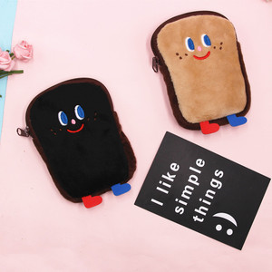 Food Plush Coin Purse <strong>Bread</strong> <strong>Wallet</strong> Mini Zipper Purse Toast Card Holder Plush Toys Earphone Storage - Product Image 6