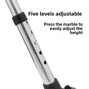 Barrière de lit réglable en hauteur pour personnes âgées avec lumière LED à détecteur de mouvement, barre d'assistance stable pour lit et déambulateur pour éviter les chutes au lit - Product Image 4