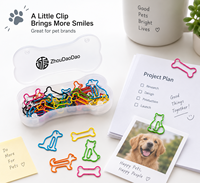 Clips métalliques pour chiens et chats avec étui de rangement pour articles promotionnels d'entreprise