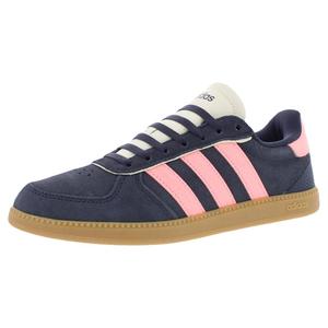 Zapatos Adidas Breaknet Sleek Suede para Mujer, Color Azul Marino, Rosa, Blanco, Estilo Baloncesto - Product Image 1