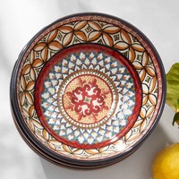 Ensemble de 4 bols en mélamine plaqué rouge de Sicile, vitrage écologique élégant au design personnalisé pour un dîner élégant, des hôtels OEM/ODM, bienvenue