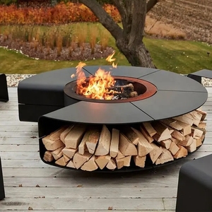 Outdoor Smokeless <strong>Fire</strong> <strong>Pit</strong> <strong>Table</strong> Patented Steel <strong>Fire</strong> <strong>Pit</strong> with Garden Furniture Set - Product Image 4