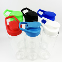 Chine plastique bouteille 700ml Portable bouteille d'eau paille Transparent clair large-bouche étanche conception pour sport stanley tasse