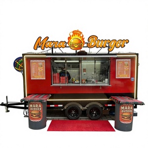 Carrito de Hot Dogs Estilo Americano, Remolcable, con Equipamiento de Cocina de Fibra de Vidrio para Venta de Snacks y Papas Fritas en Alemania - Product Image 1