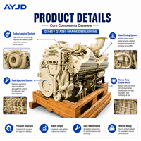 Ensemble moteur industriel supérieur QTA60 2200KW V16 bi-turbo pour systèmes de production d'énergie dans les champs pétrolifères