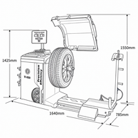 Machine d'équilibrage de roues entièrement automatique haut de gamme TRICAR, équipement de levage de pneus premium, origine Zhejiang, garantie 12 mois