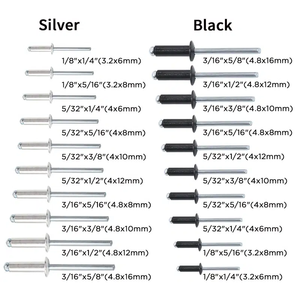 Fabricant de rivets aveugles DIN7337 Rivets aveugles pop en aluminium à tête plate de type ouvert - Product Image 5