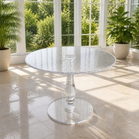 Table basse moderne en acrylique transparent, table d'appoint de luxe, écologique et durable, pour le salon, meubles et décoration intérieure