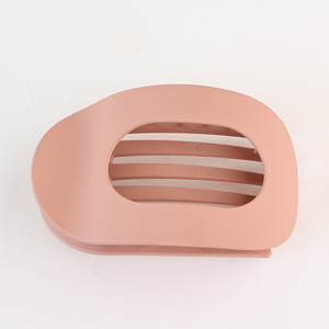 Vente chaude plat ovale bec de canard résine pinces à cheveux avec une forte adhérence pour fille conception Simple pinces à cheveux pour chignon coiffures - Product Image 3