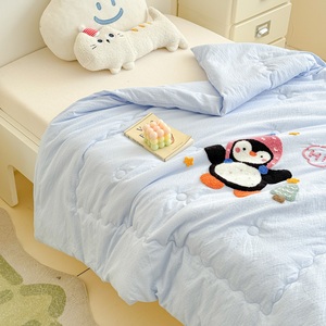 Piumino Estivo per Bambini in Cotone Lavato Super Morbido Personalizzato, con Ricami Adorabili, Sottile e Confortevole per Letto Bambini - Product Image 3