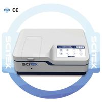 Espectrofotómetro SCITEK de un solo haz con pantalla LCD de 1200 líneas/mM de precisión de 190-1100nm 0.5nm para análisis químico