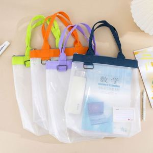Thickened Large Capacity <b>Storage</b> Bag Transparent Zipper Handbag Student Tutoring Exam Papers Waterproof Outdoor <b>File</b> China - Product Image 2