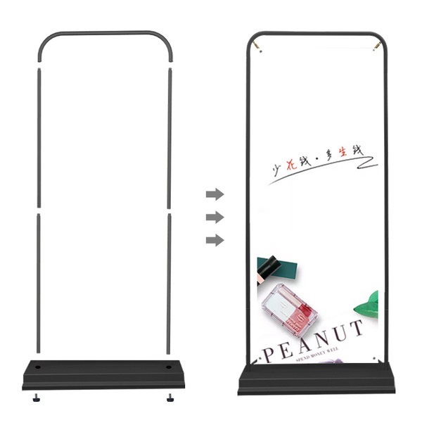 Customizable Portable Door Shape Metal Display
