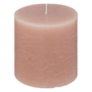 Candela Rotonda Rosa Chiaro in Olio D 10 X H 10CM - Product Image 1