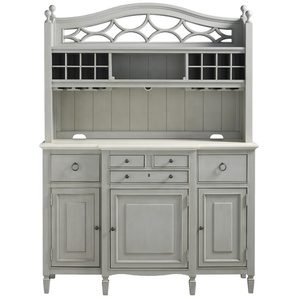 Armoire de rangement en bois massif de style rural américain et français <span class=keywords><strong>gris</strong></span> <span class=keywords><strong>buffet</strong></span> avec huche pour meubles de maison - Product Image 2