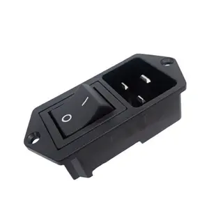 Wholesale High Current 20A IEC C20 2 in1 AC Power Socket Outlet with ON OFF Rocker Switch Connector