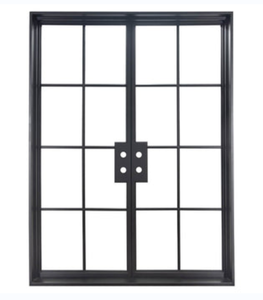 Porte en verre sur mesure en fer forgé, intérieure, givrée, trempée, simple, insonorisée pour hôtel, fabricant, vente en gros, OEM - Product Image 4