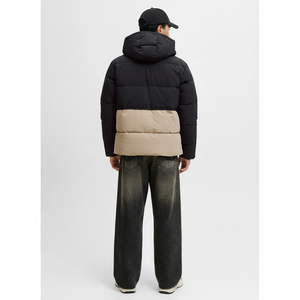 Veste matelassée unisexe pour homme, à capuche, d'hiver, chaude, surdimensionnée, style streetwear, rembourrée, de haute qualité, épaisse, à bulles, OEM - Product Image 1