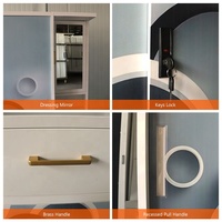 Fabricant de placards en acier sur mesure, coiffeuse moderne en acier avec miroir pour chambre à coucher
