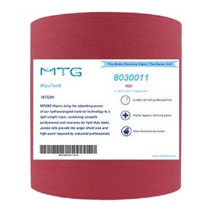 Popular X80 110gsm spunlace tarefa pesada não tecida limpeza toalhetes. 400pcs toalhetes rolo - Product Image 1