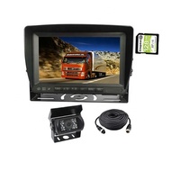 Système de caméra de chariot élévateur universel 7 pouces moniteur lcd mini écran tv double écran 2 voies 4 broches aviation ahd 1080p caméra de recul