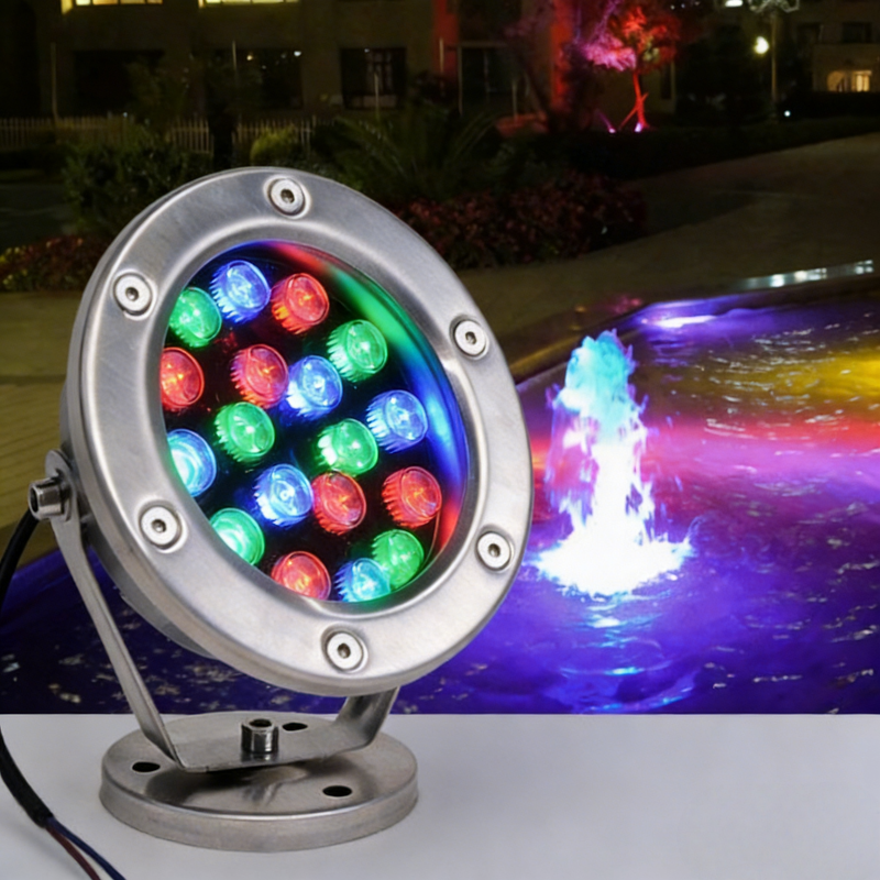 Ip68 Waterproof Led Swimming Pool Light Underwater Rgb with Remote Controller Stainless Steel Underwater Led Light