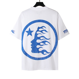 Camiseta de Manga Corta Transpirable de Doble Cara con Estampado de Llama y Eslogan 'Don't Argue Battle It Out', 240g, 100% Algodón - Product Image 3