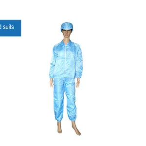 ESDクリーンルームガーメント/ラボESDスモックユニフォーム作業服/帯電防止スプリットスーツ