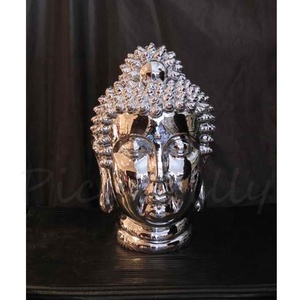 Statue de tête de <span class=keywords><strong>Bouddha</strong></span> en fibre de verre, prix usine, sculpture religieuse, à vendre - Product Image 3