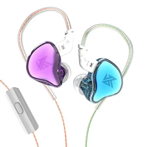 केजेड ईडीसी खेल खेल मॉनिटर हेडसेट में कान HIFI बास Earbuds माइक्रोफोन के साथ Headphones