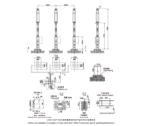 Interruptor de circuito SF6 LW25 trifásico 50/60 Hz, marca Xi'an Xikai, tipo porcelana para exteriores, voltaje nominal de 12 kV, 25/31.5/40/50 KA BIL