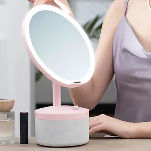 새로운 스마트 휴먼 센서 3 색 광원 블루투스 스피커 LED 화장품 거울