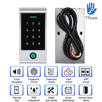 Système de contrôle d'accès pour salle de sport TTlock avec lecteur RFID, clavier tactile à empreintes digitales, compatible WiFi et logiciel de gestion