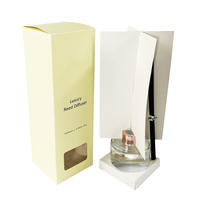 Boîte de parfum personnalisée de luxe en papier recyclé, 100 ml, 250 ml, boîte de diffuseur de parfum, emballage cadeau, boîte en papier PVC transparent