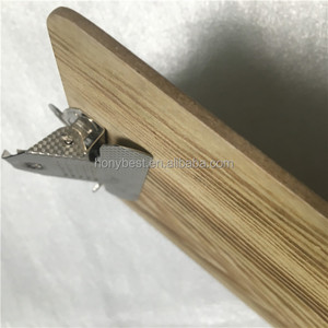 Support de menu en contreplaqué économique format A5, A4 avec pinces métalliques, présentoir en bois pour table, support de facture - Product Image 6