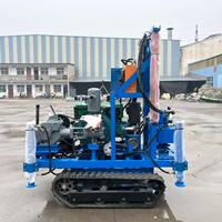 Foreuse sur chenilles portable haute efficacité de 200 mètres pour puits d'eau, machine de forage hydraulique, vente chaude