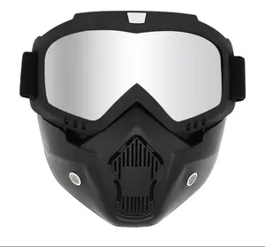 Outdoor Dustproof And Anti-Fog Anti-Impact Non Disposable Helmet Detachable Safety Riding Glasses