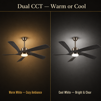 Ventilateur de plafond LED commercial à commande à distance, design moderne, pales en ABS de 60 pouces, moteur BLDC, pour la maison, l'hôtel, utilisation commerciale, directement de l'usine