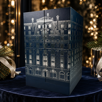 Boîte cadeau de luxe personnalisée pour œufs de Pâques en chocolat, emballage rigide en papier à double porte avec poignée, pour champagne et vin, vente en gros