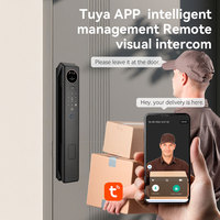 Serrure de porte intelligente de qualité professionnelle avec interphone vidéo, reconnaissance faciale 3D, empreinte digitale, WiFi, application mobile