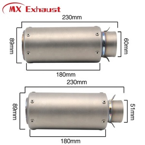 Offre Spéciale MX échappement universel 51mm 60mm alliage de titane moto vélo silencieux d'échappement pour <span class=keywords><strong>Yamaha</strong></span> R1 - Product Image 5