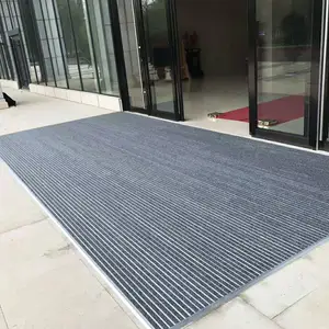 Robuste Adapté Aux Besoins Du Client De Plancher de Profil Intérieur Extérieur Bande de la Belgique Avant Tapis D'entrée En Aluminium Logo