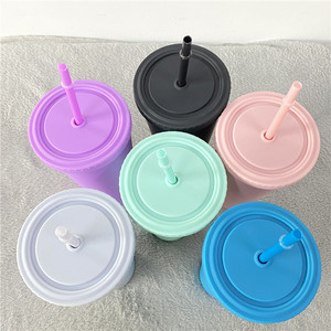 Nouvelle <span class=keywords><strong>tasse</strong></span> vierge personnalisée de couleur pastel mate de 22oz avec paille faveur de fête de mariage unique pour les cadeaux de bricolage personnalisables en vinyle - Product Image 4