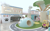 Équipement de jeu sensoriel Macaron pour ville moderne, aire de jeux intérieure professionnelle haut de gamme et souple pour enfants, centre d'activités de divertissement