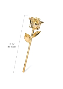 Rose naturelle véritable trempée dans l'or 24 carats, finition électro-plaquée, design élégant et emballage luxueux, idéal pour un cadeau - Product Image 5
