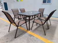 Ensemble de meubles de jardin Uplion, ensemble de table et de chaises de patio pour 6 personnes avec parasol, ensemble de table et de chaises de jardin 8 pièces