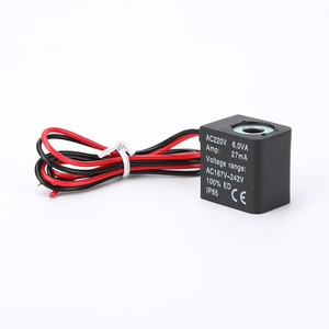 Electrovanne pneumatique électrique série 4V, bobine de type éclairé, type de câble de sortie, bobine 4V210/310/410, média huile, OEM - Product Image 3