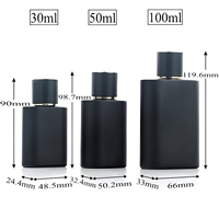 Botella de Perfume Rectangular Plana de 30ml 50ml 100ml para Hombre y Mujer, Fragancias de Lujo Personalizadas, Tapa de Rosca Ecológica Mate