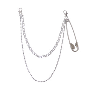 European Fashion Trend Double Layer Metal Waist Chain With <b>Large</b> Brooch Pendant For Daily Wear Hip Hop Style - Product Image 5